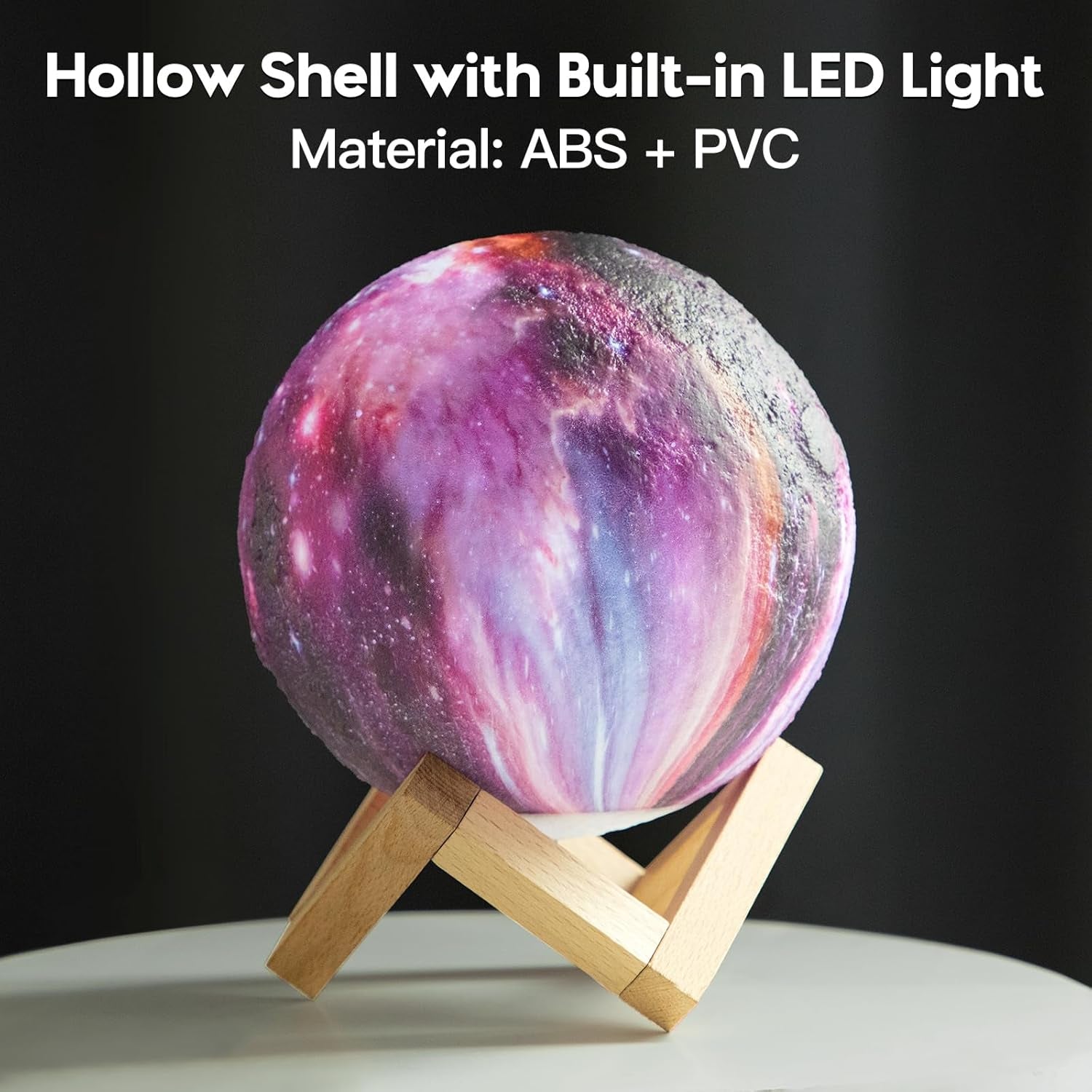 Galaxy Moon Lamp – 3D NASA-Inspired Starry Night Light with 16 Colors & Remote Control